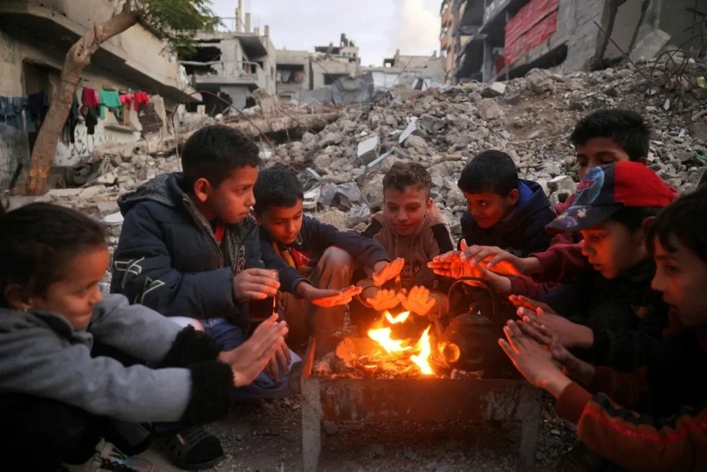 children in Bureij camp