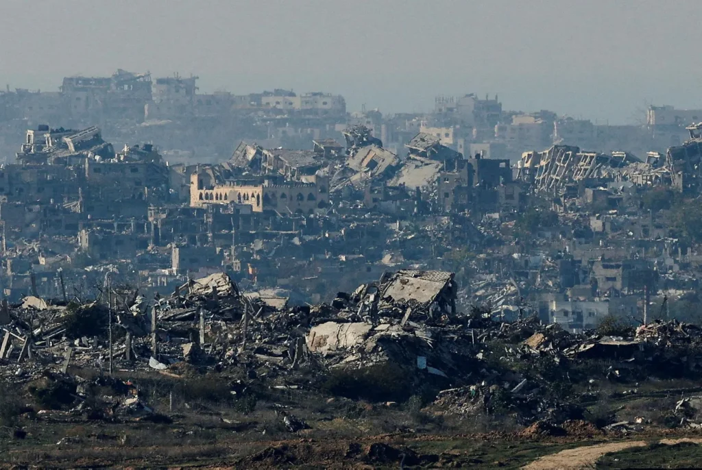 Gaza destroyed from Israel