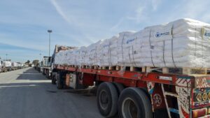 WFP trucks started crossing into Gaza via Zikim and Kerem Shalom crossings. The first trucks carried life-saving wheat flour and ready-to-eat food parcels for people in desperate need.