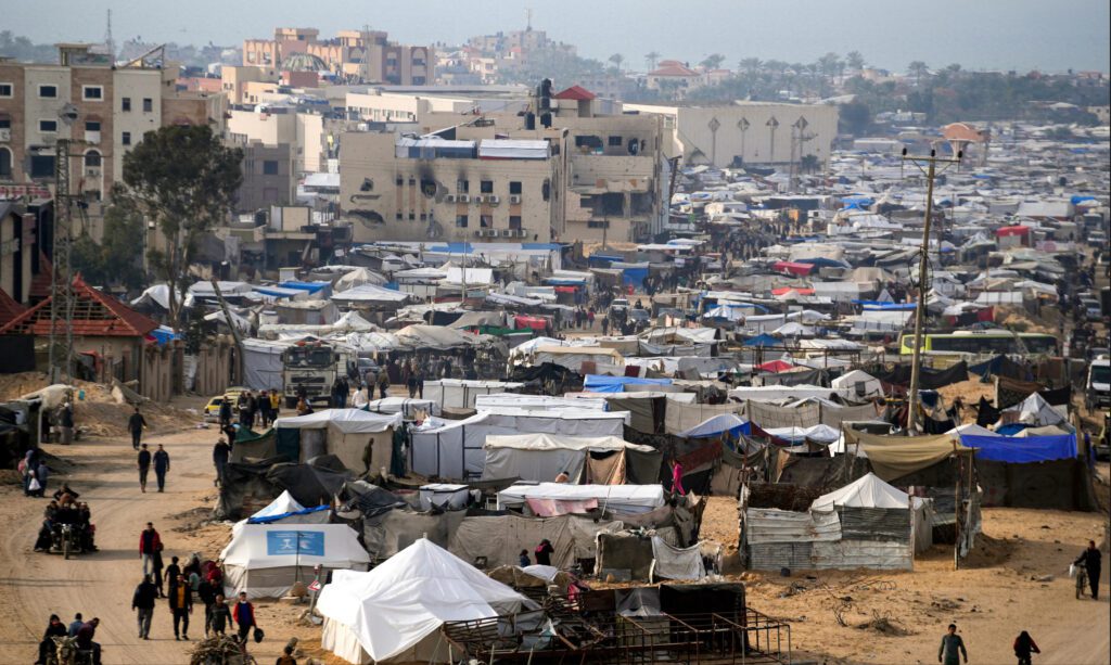 tent camp for displaced Palestinians