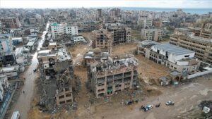 Campus of one of Gaza's universities, rendered unusable by Israel's assault.