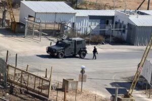 A view of Ofer Prison located between Ramallah and Jerusalem as preparations for the release of Palestinian prisoners continue, on January 30, 2025