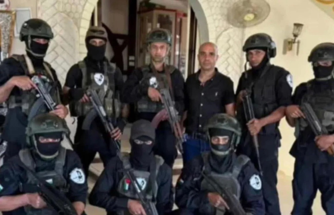 Members of the Popular Forces, headed by Yasser Abu Shabab, can be seen in this image posted on the group’s Facebook page.