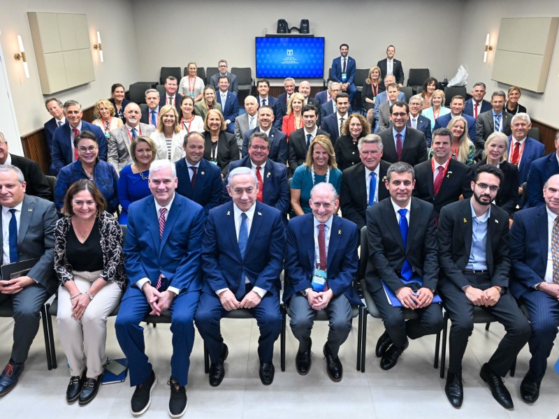 Netanyahu hosting an AIPAC-organized delegation of US Republican lawmakers in Israel, June 2025.