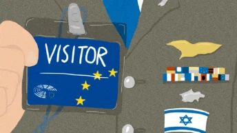 The opaque lobby of high-ranking Israeli officers in Brussels