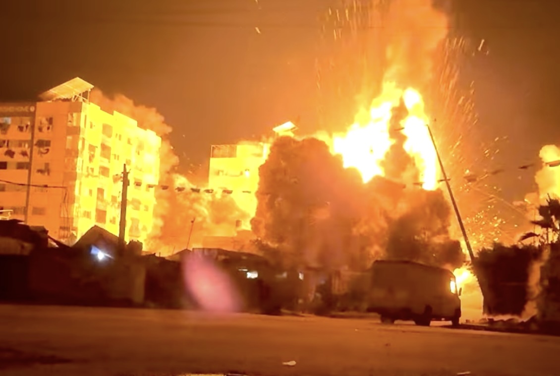 Israel strikes Gaza City on Sept. 13, 2025