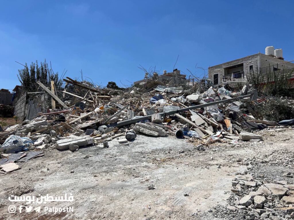 In the town of Al-Khader, south of Bethlehem, Israeli forces demolished two Palestinian-owned homes and a sheep barn, in addition to issuing stop-work orders on two agricultural rooms and three water wells.