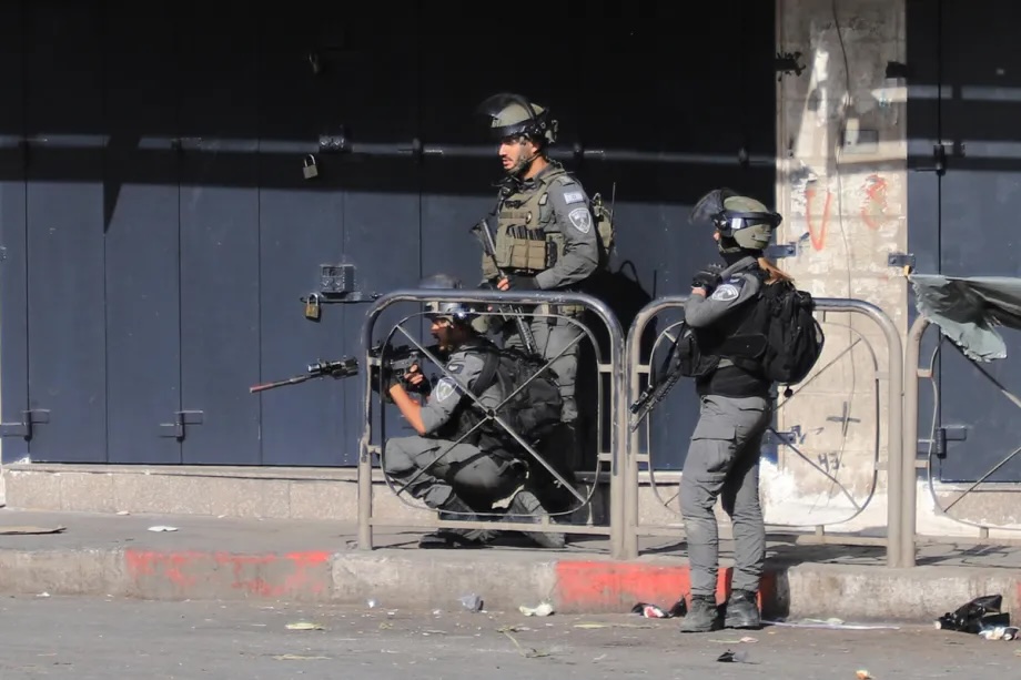 Israeli forces organize a raid in Hebron, West Bank on October 9, 2025.