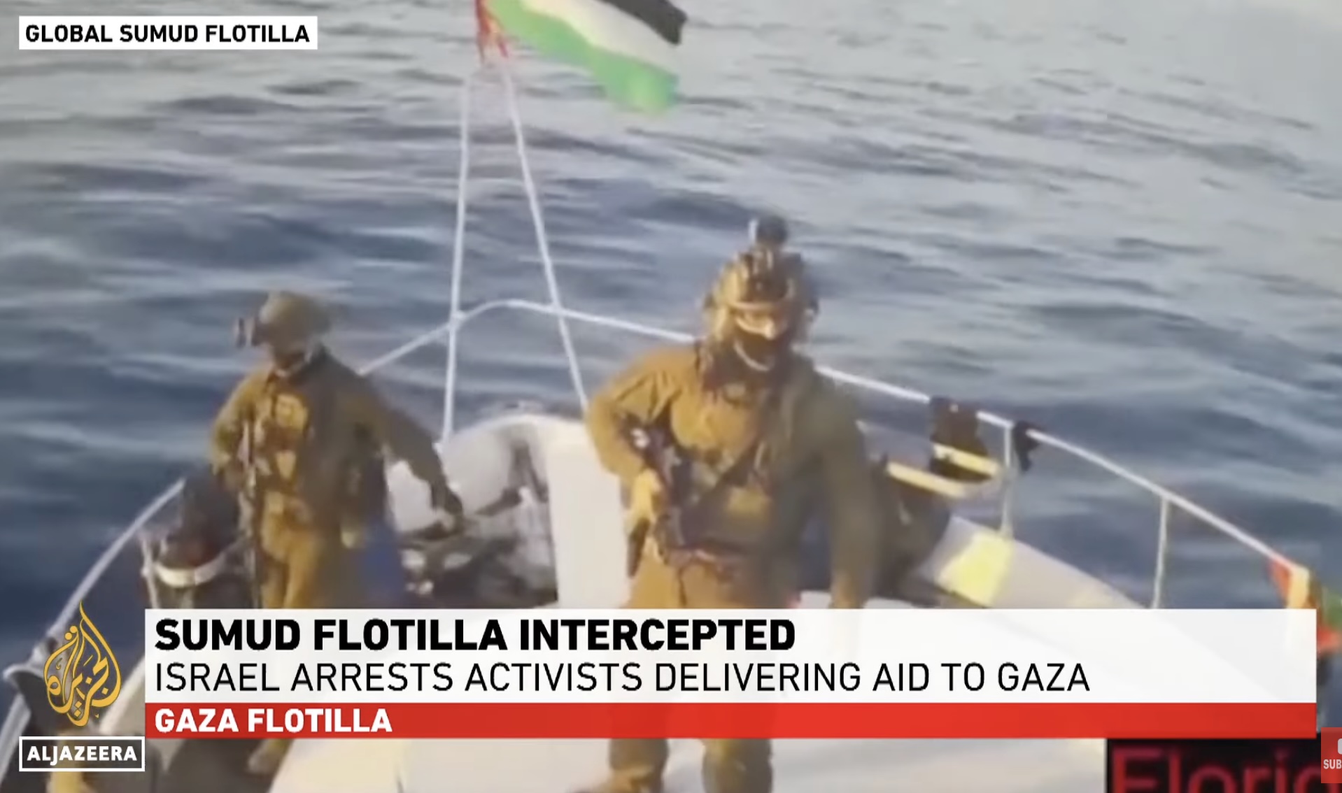 Israel intercepts Gaza Sumud flotilla vessels, detains activists onboard