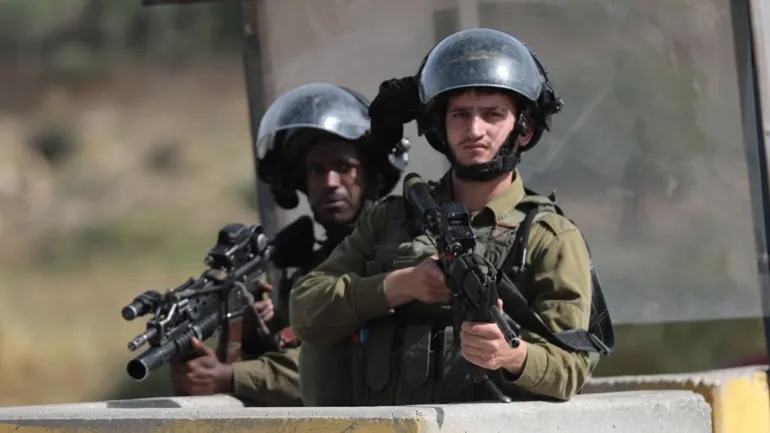 Israeli soldiers in Hebron in the occupied West Bank