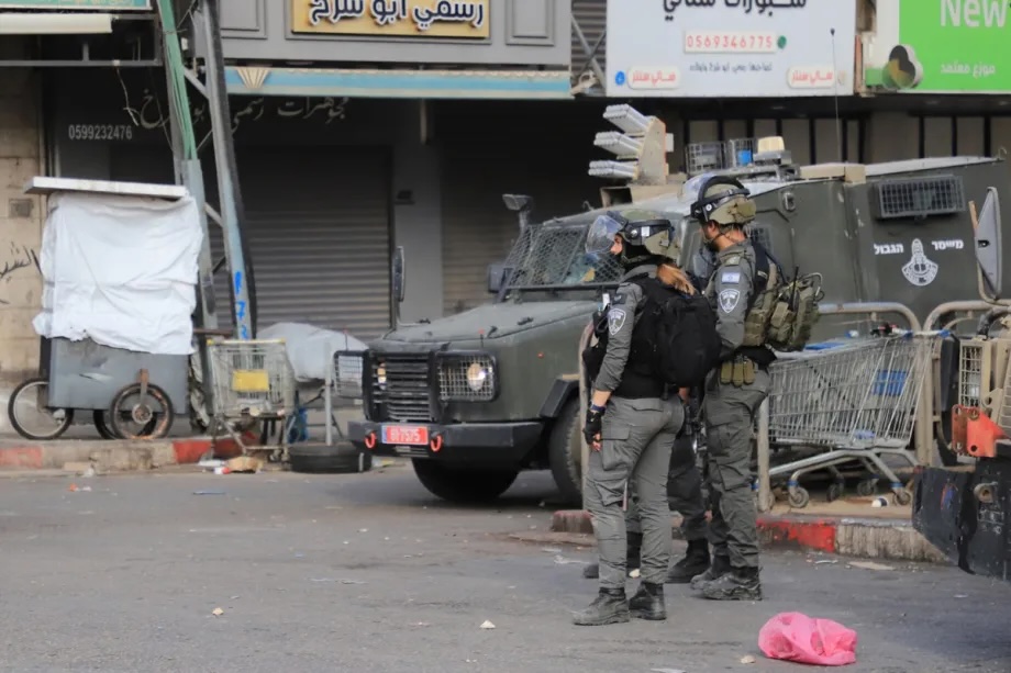 Israeli forces carry out a raid in Hebron, West Bank on October 9, 2025.