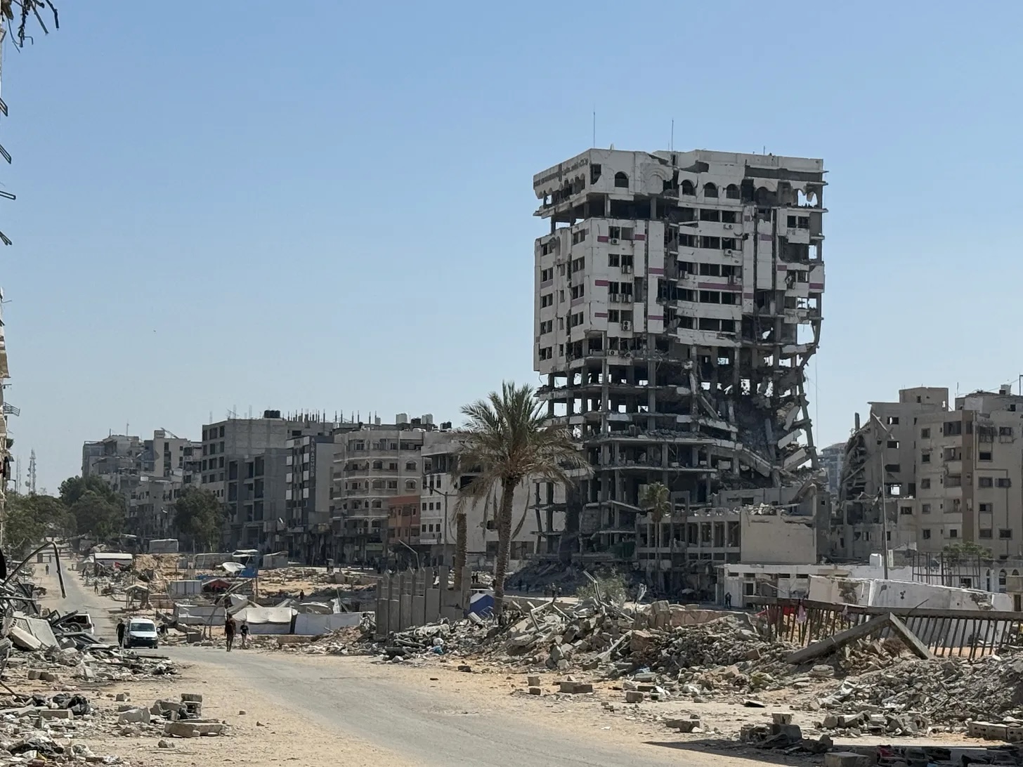 Al-Rimal neighborhood in Gaza City on October 4, 2025.