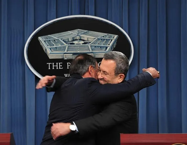 Ehud Barak and Leon Panetta. Photo obtained via Ehud Barak’s emails. Ehud Barak and Leon Panetta. Photo obtained via Ehud Barak’s emails.