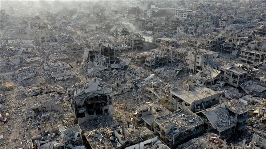 Rubble of a Palestinian city