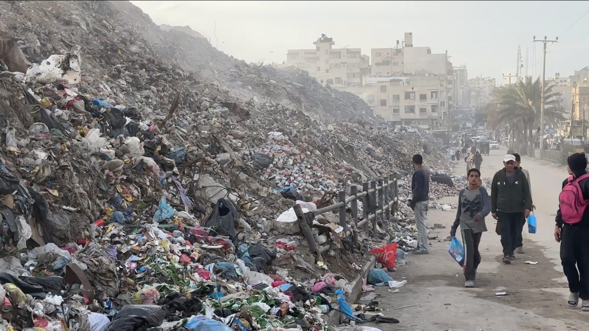 With Israel controlling all of Gaza’s major landfill areas, 900,000 tons of solid waste have been dumped across the enclave, exacerbating a public health crisis.