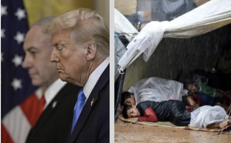 Netanyahu and Trump meet in the US to discuss their political agenda as Gaza's civilians struggle to survive.