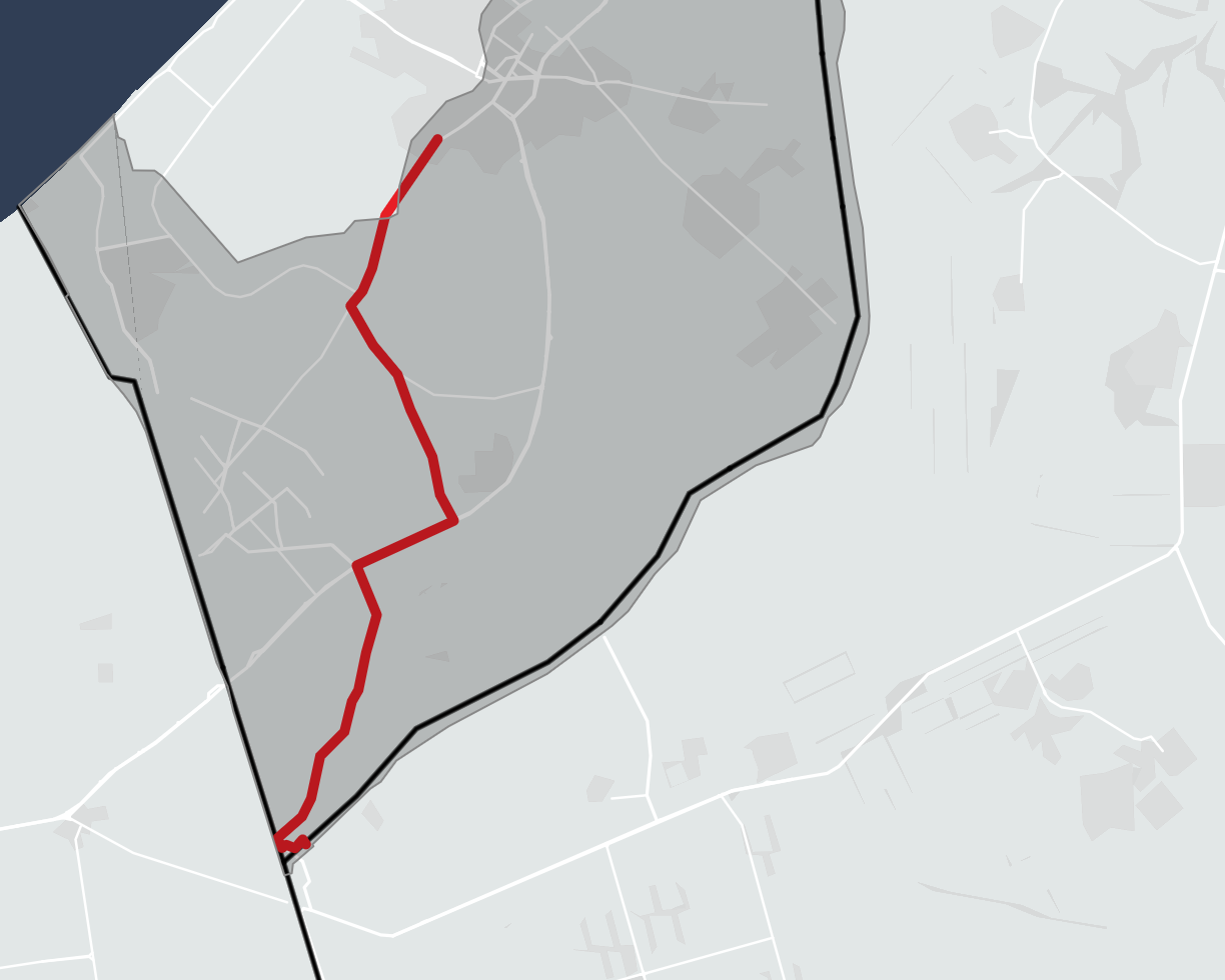 Location of Popular Forces camp and aid route from Kerem Shalom border crossing