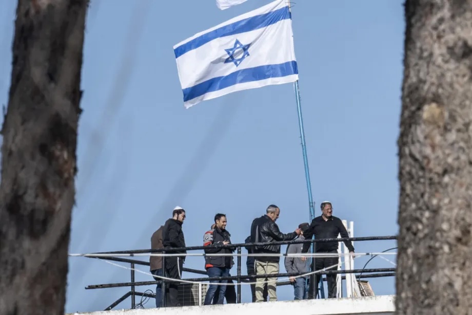 The Israel Land Authority teams accompanied by Israeli police and Israel’s National Security Minister Itamar Ben-Gvir demolish structures at the headquarters of UNRWA in Jerusalem on January 20, 2026.