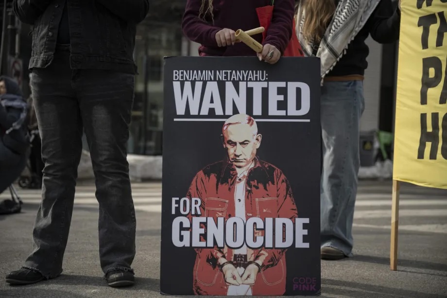 Protesters gathered outside the White House to demonstrate against Israeli Prime Minister Benjamin Netanyahu’s visit to Washington, DC, on February 11, 2026.