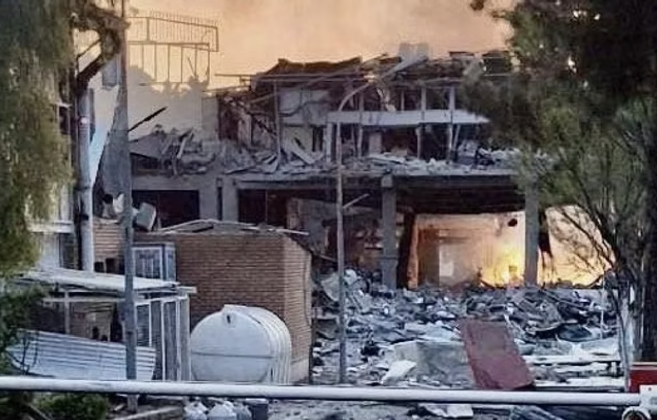 A photo shows severe damage to the Pasteur Institute of Iran following an alleged US-Israeli airstrike on April 2, 2026.