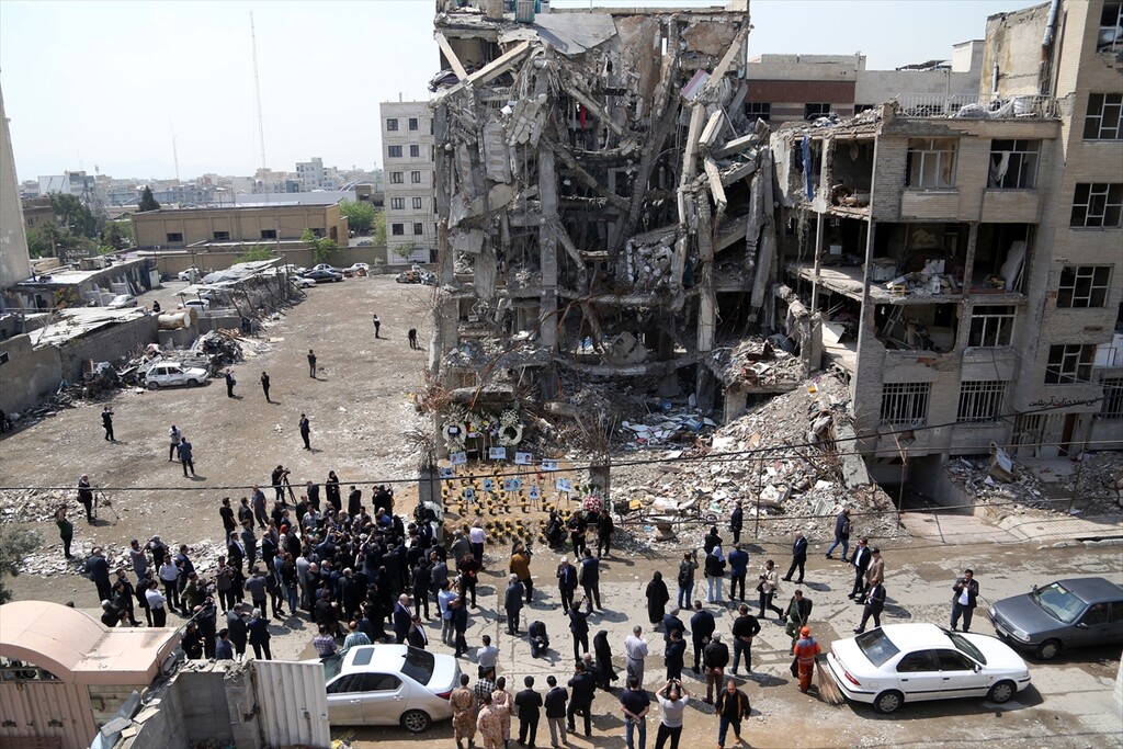 A view of civilian areas damaged in recent U.S.-Israeli strikes in Tehran, Iran.