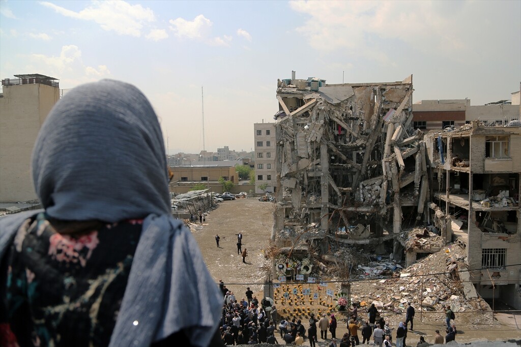 A view of civilian areas damaged in recent U.S.-Israeli strikes in Tehran, Iran.