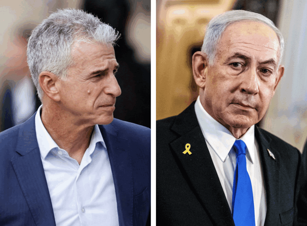 David Barnea, the director of Mossad, and Benjamin Netanyahu