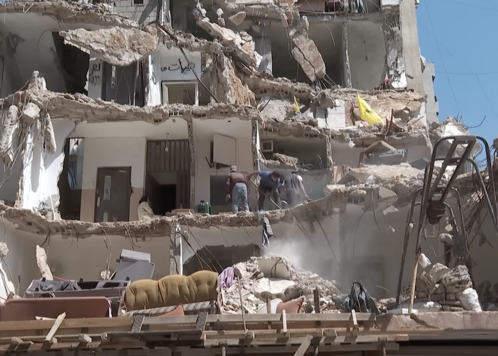 Destruction in southern Lebanon from Israeli strikes