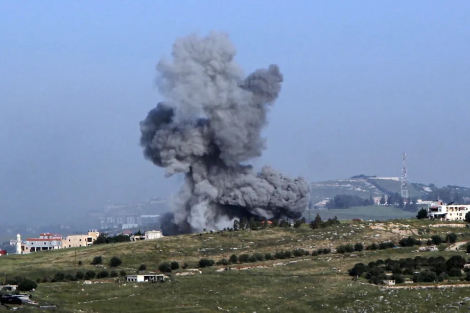 Smoke rises from the area following an Israeli strike on the towns of Yahmar al-Shakif and Arnun in Nabatieh province in southern Lebanon on May 11, 2026. Israeli forces continued air and artillery strikes on towns in southern Lebanon despite the ceasefire.