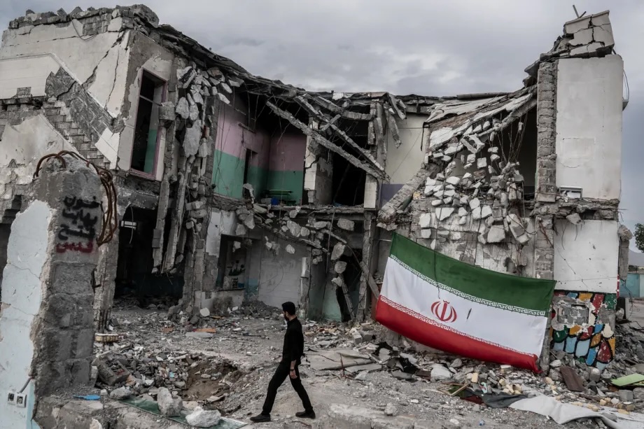 The remains of the Shajarat al-Tayyiba Primary School, which was bombed on February 28, 2026, resulting in the deaths of 168 students, are seen in the city of Minab, Iran, on March 31, 2026.