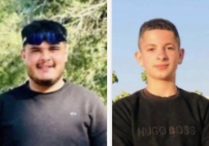 19-year-old Issa Arafat Ismail Awad and 15-year-old Reda Sami Hassan Awad, killed by Israeli forces June 21, 2026, West Bank