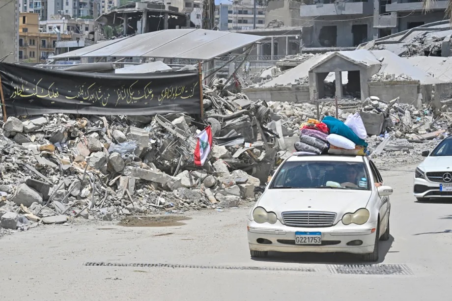 A view of destruction following Israeli air strikes in the town of Mayfadoun, Nabatieh Governorate, southern Lebanon, on June 23, 2026. 
