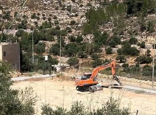Israeli occupation forces demolished the boys’ secondary school sports field in the town of Battir, West Bank, June 30, 2026