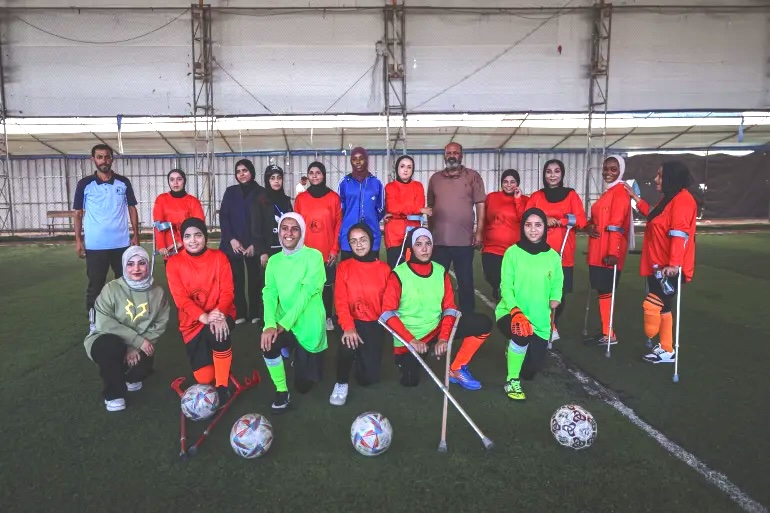 Gaza's first women's amputee football team