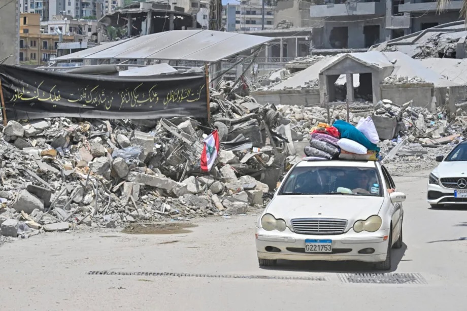 A view of destruction following Israeli air strikes in the town of Mayfadoun, Nabatieh Governorate, southern Lebanon, on June 23, 2026.