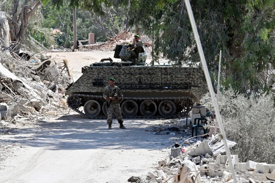 A view of heavy destruction at homes, places of worship, roads, and infrastructure, after Israeli troops withdrew from the town of Zawtar al-Gharbiya, Lebanon on July 27, 2026