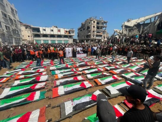 Mass funeral in Gaza for a tiny fraction of the dead buried under rubble &ndash; Daily Update