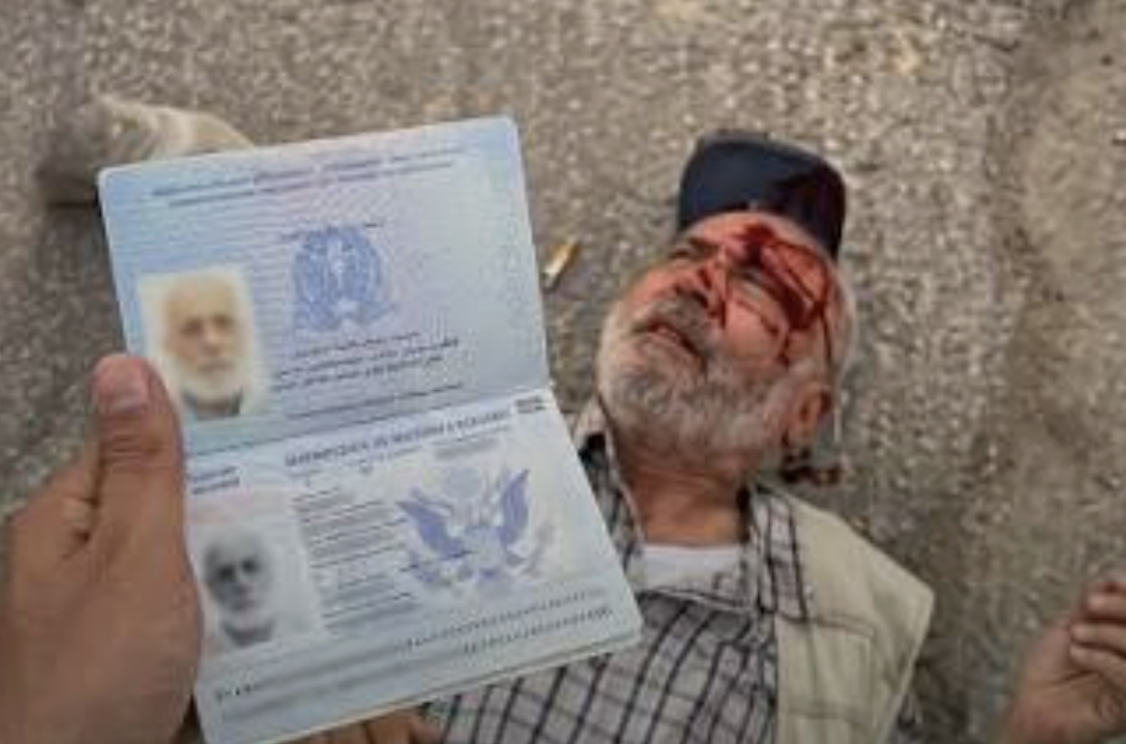 80-year-old Palestinian American Khamis Rabi Jabara, assaulted by Israeli forces on August 6, 2026