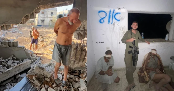‘Used as human bait’: Leaked image shows elderly Palestinian men before execution by Israeli forces