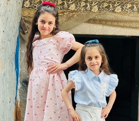 12-year-old Lana and 8-year-old Bana Ahmad, killed with their parents in Gaza by Israeli airstrike on September 10, 2026