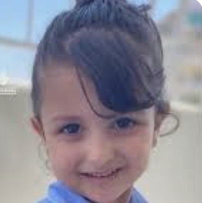 Wafa Akila, age 8, killed by Israeli airstrike on her first day of school, Sept. 6 2026, Gaza City, Palestine