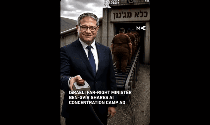 Israeli Defense Minister Ben Gvir posts Palestinians on conveyor belts to detention camps. The world is silent Israeli Defense Minister Ben Gvir posts Palestinians on conveyor belts to detention camps. The world is silent