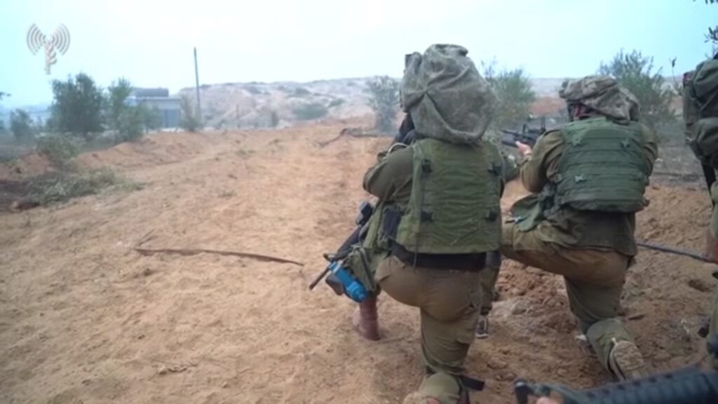 The Israeli military released footage of troops operating in the Gaza Strip as it said forces continued to pursue Hamas militants on Tuesday. (Oct. 31) AP